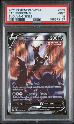 2021 Pokemon Evolving Skies Umbreon #189 PSA 9 - Image 1