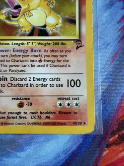 Pokemon - Charizard 4/130 Base Set 2 Holo - Image 5