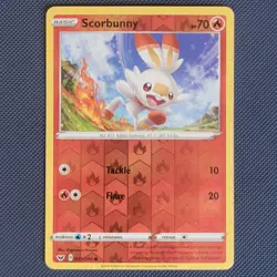 Scorbunny 031/202 - Sword & Shield - Common Reverse Holo Pokemon Card - NM - Image 1