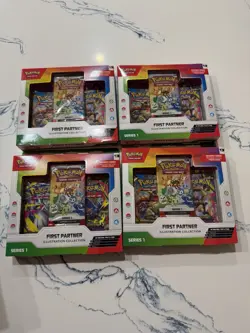 Pokemon TCG: First Partner Illustration Collection Series 1 Sealed Box 4x - Image 1