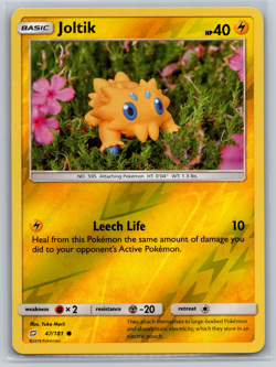 Joltik Pokemon TCG Sun & Moon Team Up Reverse Holo Common 47/181 Yuka Morii Clay - Image 1