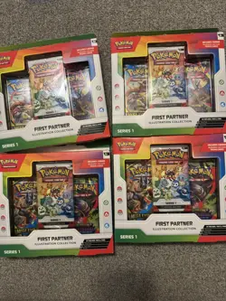 Pokemon TCG First Partner Illustration Collection Box Series 1 (4 TOTAL) - Image 1