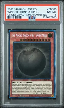 2022 Yu-Gi-Oh! Winged Dragon Of Ra - Sphere Mode GFTP2 1st Ed Ghost Rare PSA 8 - Image 1