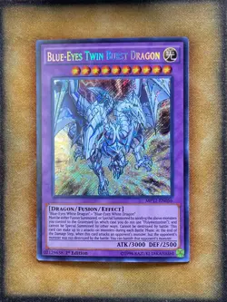 Yugioh Blue-Eyes Twin Burst Dragon MP17-EN056 Secret Rare 1st Ed NM - Image 1