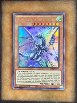 Yugioh Blue-Eyes Solid Dragon LDS2-EN014 Ultra Rare 1st Ed GOLD NM - Image 1