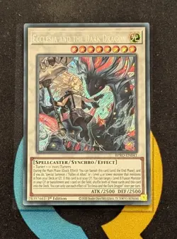 BPRO-EN041 Ecclesia and the Dark Dragon Secret Rare 1st Edition YuGiOh - Image 1
