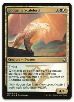 Enduring Scalelord #222 (HP) Dragons of Tarkir DTK Magic MTG - Image 1