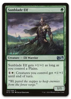 Sunblade Elf #202 (LP) Magic 2015 M15 Magic MTG - Image 1