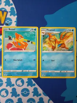 Buizel 022/072 + Floatzel 023/072 - Pokemon Shining Fates, English - Image 1