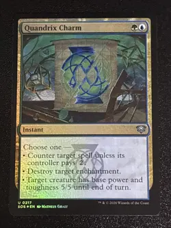 MTG Secrets of Strixhaven Quandrix Charm Foil 0217 NM - Image 1