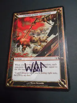MTG Wayne Reynolds signed Archenemy I Delight in Your Convulsions scheme - Image 1