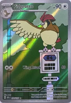 Pidgeotto 208/197 Illustration Rare Obsidian Flames Pokemon NM - Image 1