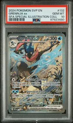 2024 POKEMON SVP EN-SV BLACK STAR PROMO #132 GRENINJA EX PSA 10 - Image 1