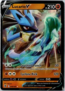 Pokemon Card - Lucario V Astral Radiance 078/189 V Rare Holo Near Mint - Image 1