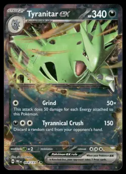Pokemon Cards Tyranitar ex 064/131 Prismatic Evolutions Holo Double Rare NM - Image 1
