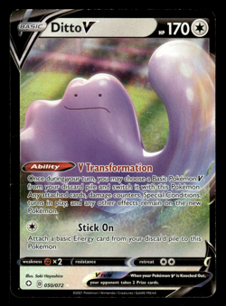 Ditto V - 050/072 - Pokemon TCG Shining Fates (2021) Actual Scan - Image 1