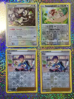 Pokemon TCG Smeargle: Undaunted Rare Holo 8/90; Reverse Holo 137/195 - Image 1