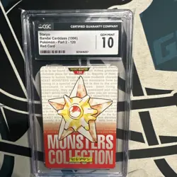 1996 Bandai Carddass Pocket Monsters Pokemon Red Staryu # 120 CGC 10 - Pop 1 !! - Image 1