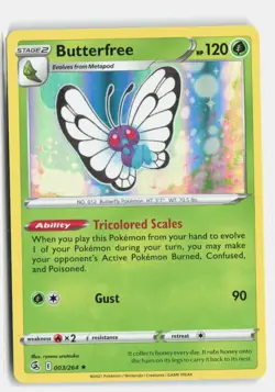 Butterfree 003/264 Fusion Strike Holo Rare Pokemon Holo NM - Image 1