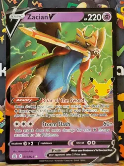 Pokemon Celebrations Zacian V 016/025 Ultra Rare Nm-M - Image 1