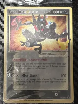 Sealed Greninja Gold Star SWSH144 Celebrations Black Star Promo Holo Pokemon TCG - Image 1