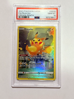 Pokemon Crown Zenith - Pikachu Galarian Gallery Full Art Foil #GG30/GG70 PSA 10 - Image 1