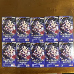 One Piece The Azure Sea’s Seven Sleeved Booster Packs OP-14 EB04 Lot of 10 - NEW - Image 1