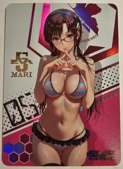 Mari - Evangelion - Sexy Bikini Anime Card - Image 1
