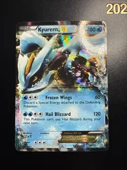 Kyurem EX 44/113 Holo Rare Legendary Treasure Pokemon Card - Image 1