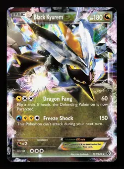 Black Kyurem EX 101/149 EX Rare Boundaries Crossed Pokemon Card - Image 1