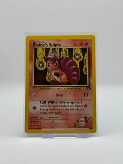 Blaine's Vulpix Gym Challenge 66/132 EX/LP Pokemon Card Vintage WOTC Common - Image 1