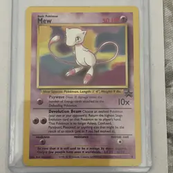 1 Vintage 1999 Pokemon Card Mew Black Star Promo LP - Image 1
