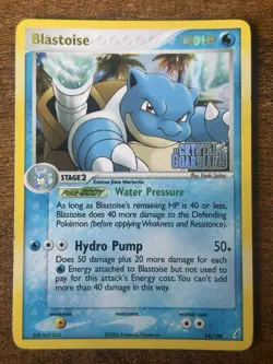 Pokemon Blastoise Crystal Guardians Stamped 14/100 Reverse Holo Card LP - Image 1