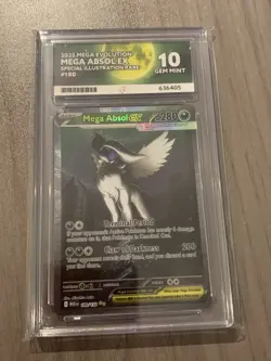 Pokemon Card - Mega Absol EX 180/132 Secret Rare Mega Evolutions ACE 10 Gem Mint - Image 1