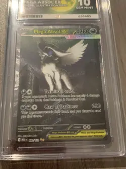Pokemon Card - Mega Absol EX 180/132 Secret Rare Mega Evolutions ACE 10 Gem Mint - Image 2