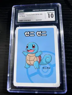 CGC 10 Squirtle Pokemon Playing Cards JPN Old Maid - Image 1