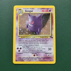 Pokemon Card - Gengar 5/62 Fossil Set Unlimited Holo Rare WOTC - NM - Image 1