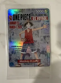 Bandai Namco Monkey.D.Luffy Full Art Holo Promo Card US Voyage P-055 One Piece - Image 1