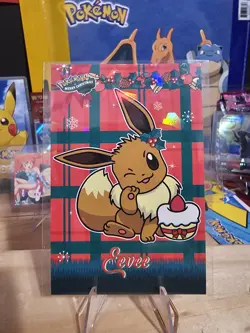 Pokemon Merry Christmas Card Database - Eevee - Image 1