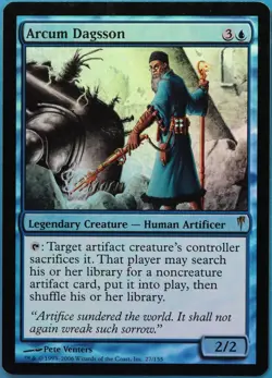 Arcum Dagsson FOIL Coldsnap HEAVILY PLD Blue Rare MTG CARD (ID# 517069) ABUGames - Image 1