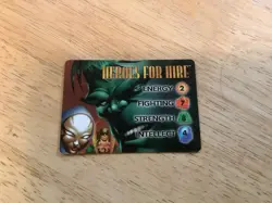 Classic OverPower Heroes For Hire Hero Card MINT - Image 1