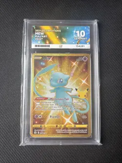 Pokemon Celebrations Mew Full Art Card 025/025 ACE 10 PERFECT SUBGRADES - Image 1