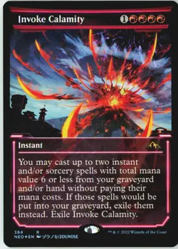 Invoke Calamity (Showcase) 384 Rare Kamigawa: Neon Dynasty Foil Near Mint - Image 2