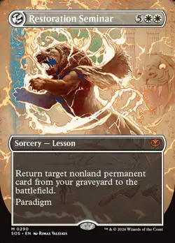 FOIL Restoration Seminar - Borderless - Secrets of Strixhaven - SOS MTG - Image 1