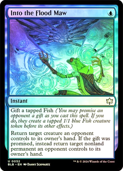 MTG - Into the Flood Maw - Foil - Borderless - Bloomburrow - Magic the Gathering - Image 1