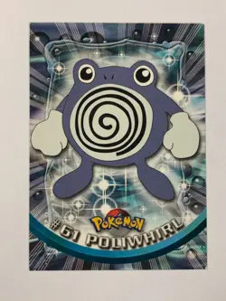Pokemon Card Black Label Topps TV Animation #61 Poliwhirl Near Mint - Image 1