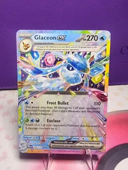 Pokemon TCG Glaceon EX Prismatic Evolutions Double Rare Holo NM - Image 1