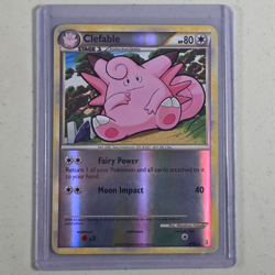 Pokemon Clefable 3/123 HGSS 2010 Reverse Holo Rare – HeartGold SoulSilver – MP - Image 1