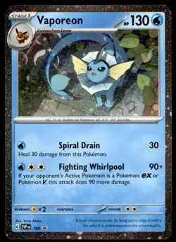 Vaporeon (Cosmos Holo) 168 Holo Promo Scarlet & Violet Promo Pokemon Holo NM - Image 1
