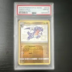 Pokemon Gabite SV39/SV94 Hidden Fates Shiny Vault Holo Rare PSA 10 - Image 1